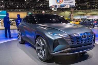 Hyundai Hdc-7 Los Angeles Otomobil Fuarı sırasında sergileniyor.