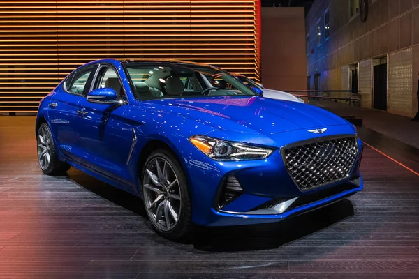 Genesis G70 on display during Los Angeles Auto Show. — Stock Photo, Image