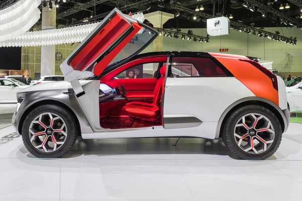 Concetto Kia Habaniro Electric Compact Crossover su display durin — Foto Stock