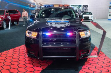 Dodge Durango Takibi Los Angeles Otomobil Fuarı sırasında sergileniyor.