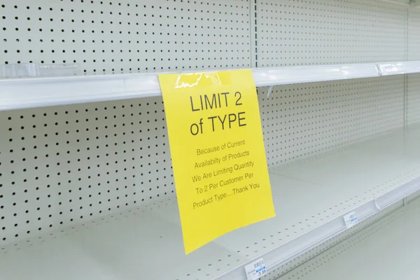 Los Angeles Usa March 2020 Empty Food Shelves Los Angeles — Stock Photo, Image