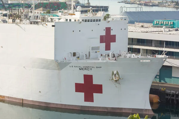 San Pedro California Usa March 2020 Navy Hospital Ship Mercy — Stock Photo, Image
