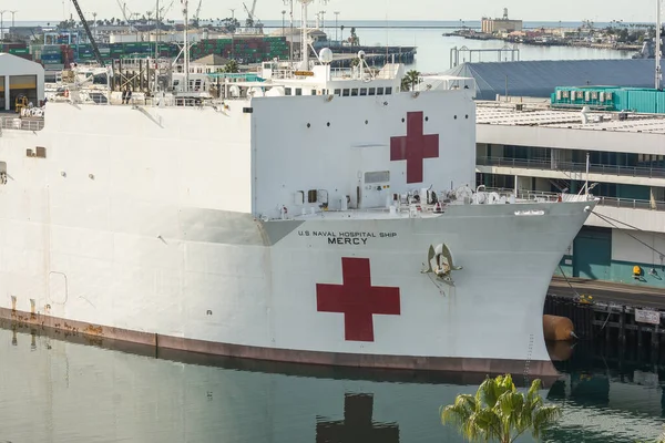 San Pedro California Usa March 2020 Navy Hospital Ship Mercy — Stock Photo, Image