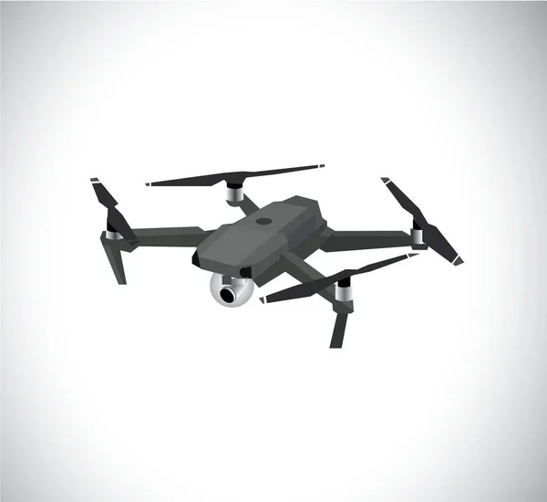 Dron Sobre Fondo Blanco — Vector de stock