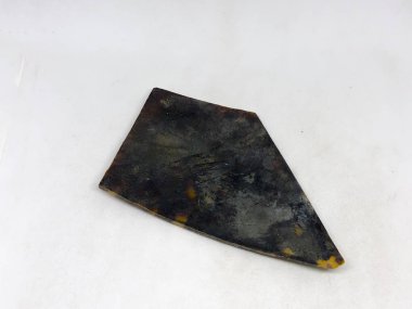 Kaplumbağa kabuğu, ezilmiş. beyaz arkaplan.