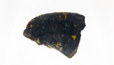 Kaplumbağa kabuğu, ezilmiş. beyaz arkaplan.