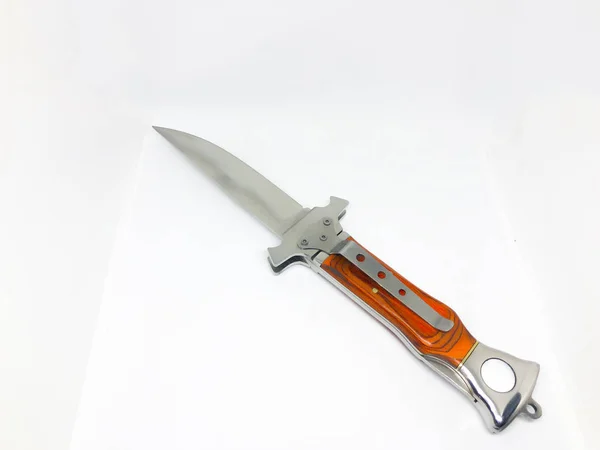 Various Models Pocket Knife White Background — Stock Photo, Image