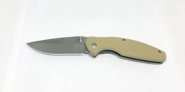 Various Models Pocket Knife White Background — 스톡 사진