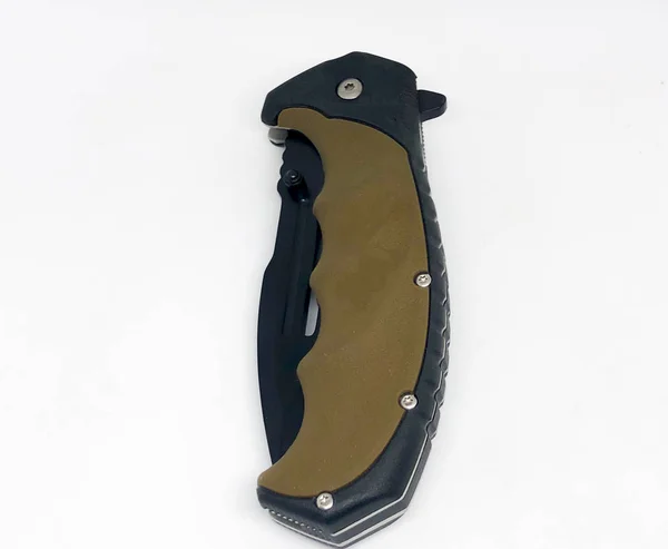 Various Models Pocket Knife White Background — 스톡 사진