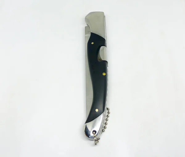 Kapesní Nůž Různé Kapesní Nůž Nůž Bílé Pozadí — Stock fotografie