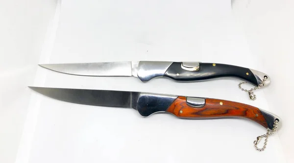 Pocket knife, various pocket knife and knife, white background.