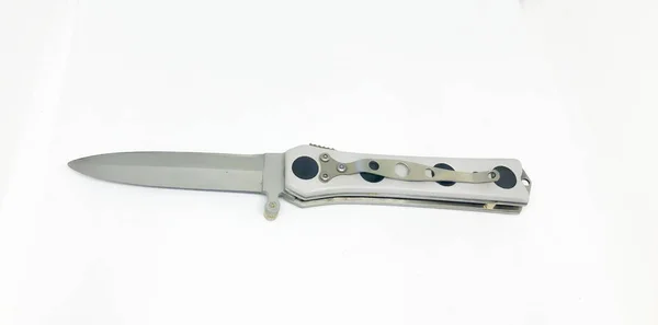 Nóż Kieszonkowy Nóż Kieszonkowy Nóż Białe Tło — Zdjęcie stockowe