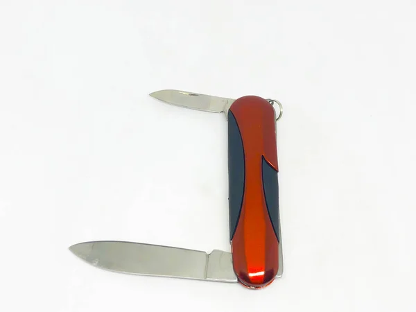 White Background Multi Purpose Pocket Knife — Stock Photo, Image