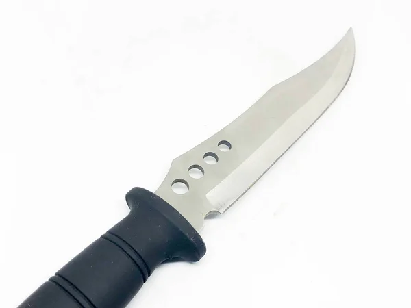 Noże Myśliwskie Osłony Białe Tło — Zdjęcie stockowe