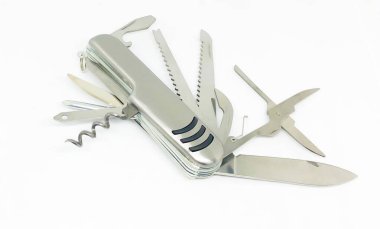 Çok amaçlı Dağcı Ordu Bıçağı, beyaz arkaplan