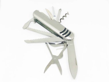 Çok amaçlı Dağcı Ordu Bıçağı, beyaz arkaplan