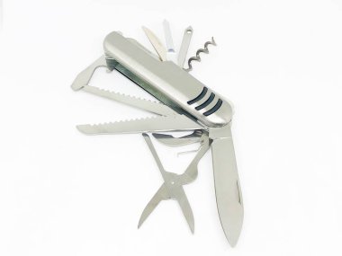 Çok amaçlı Dağcı Ordu Bıçağı, beyaz arkaplan