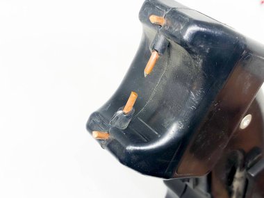 Polis elektroşok ve beyaz arkaplan