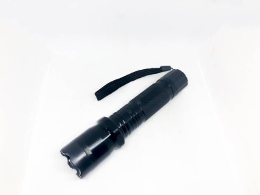 Polis elektroşok ve beyaz arkaplan