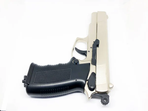 Various Pattern Pistols White Background — Stock Photo, Image