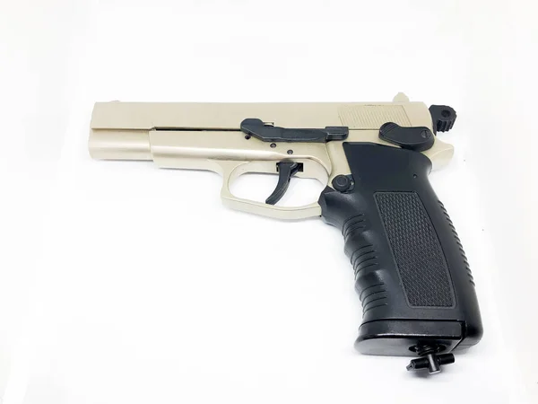 Vários Pistolas Padrão Fundo Branco — Fotografia de Stock