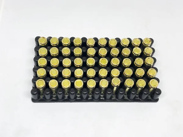 Pistola Bullet Set Manutenzione Sfondo Bianco — Foto Stock