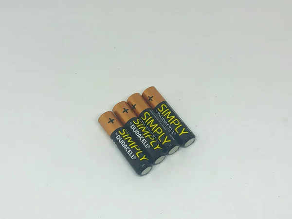 Different Sized Battery Types White Background — Stock Photo, Image