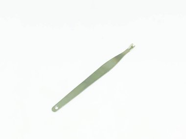 Çivi manikür seti ve makas beyaz arkaplan karşı