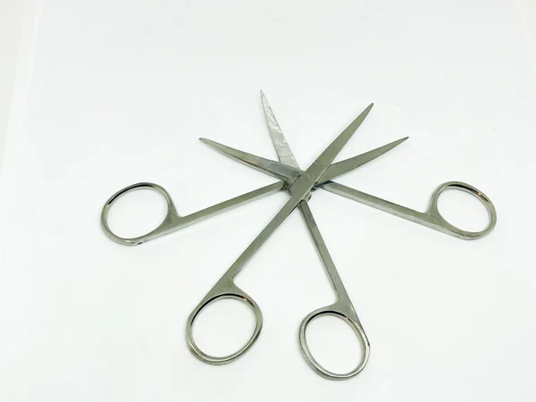 Nail Manicure Set Scissors White Background — 스톡 사진