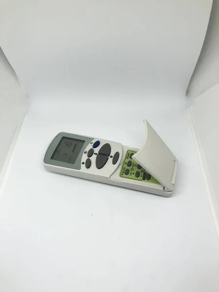 Various air conditioner remote control, white background