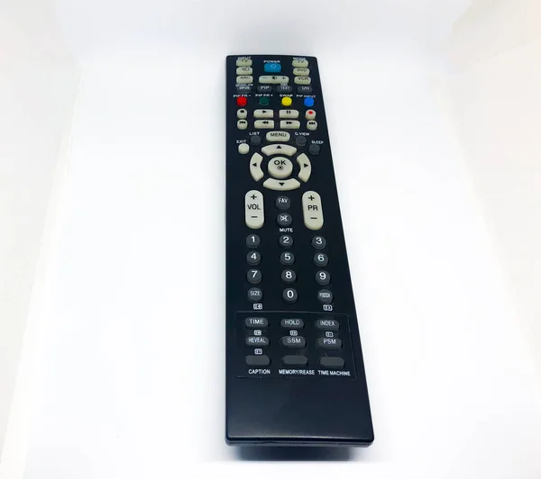 Various television remote control, white background