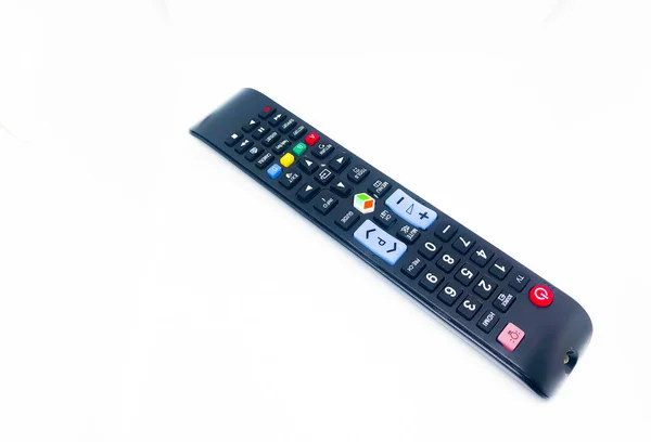 Various Television Remote Control White Background — 스톡 사진