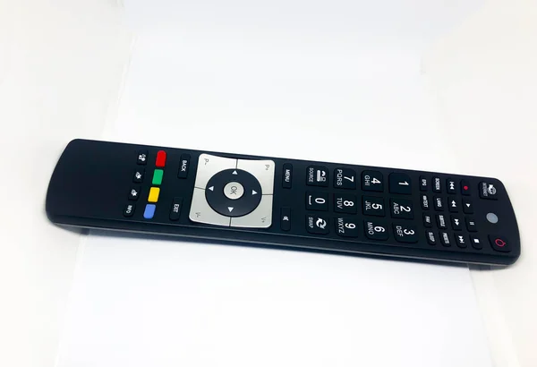 Various Television Remote Control White Background — Stock Photo, Image