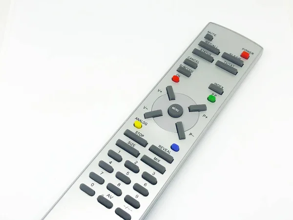 Varios Control Remoto Televisión Fondo Blanco — Foto de Stock