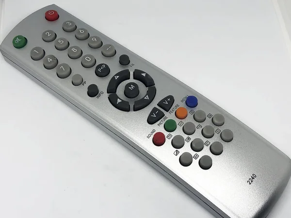 Various Television Remote Control White Background — Stock Photo, Image