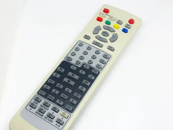Vários Controle Remoto Televisão Fundo Branco — Fotografia de Stock