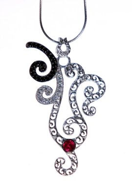 Assortment of women's jewelry, white background