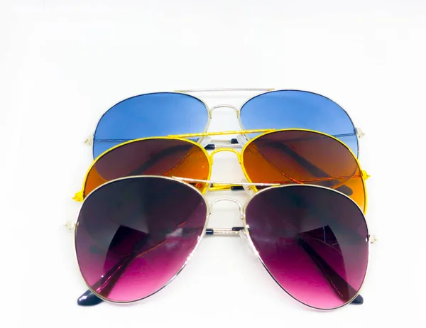 Assortment Sunglasses White Background — 스톡 사진