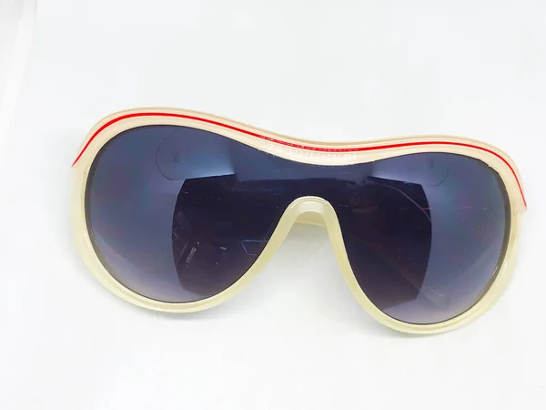 Sortiment Slunečních Brýlí Bílé Pozadí — Stock fotografie