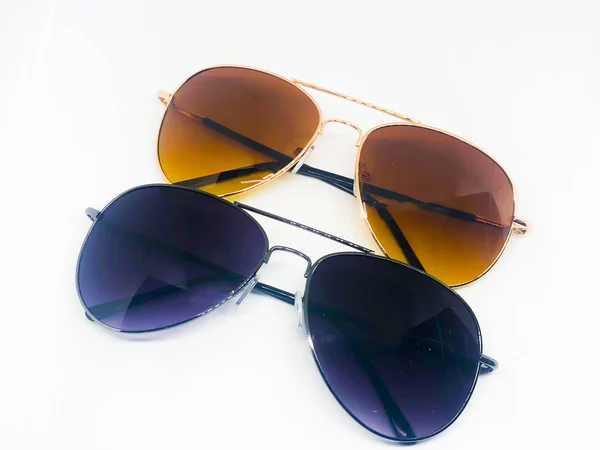 Assortment Sunglasses White Background — ストック写真