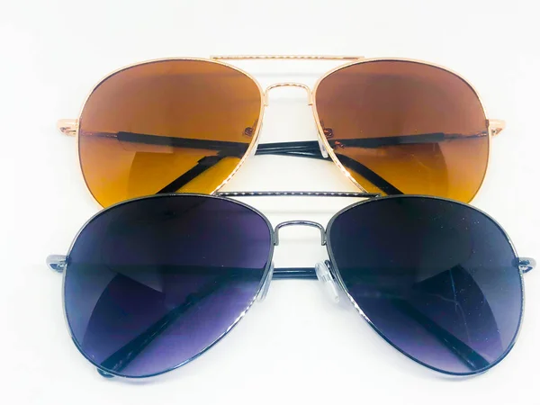 Assortment Sunglasses White Background — ストック写真