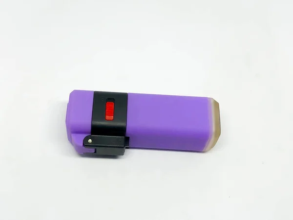 Different Kinds Colorful Lighters White Background — 스톡 사진
