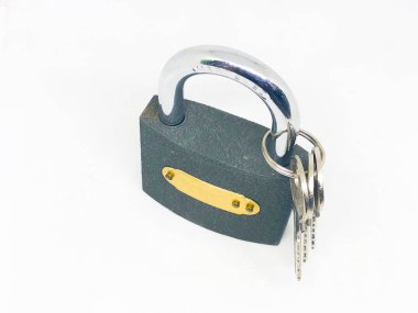 Kapı kilidi beyaz arkaplan