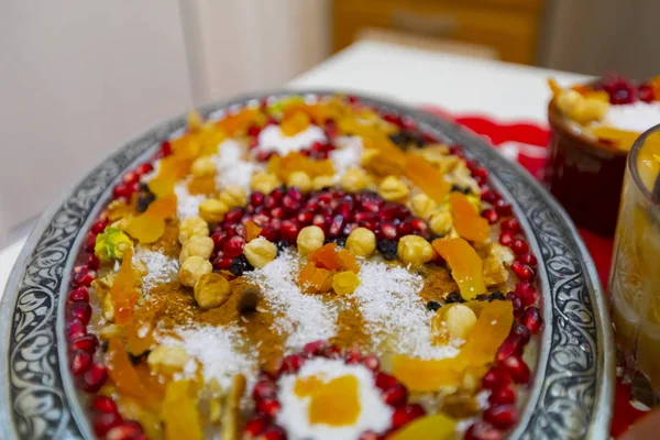 Asure Dessert Traditionnel Ashura Pudding Noé Dans Des Bols Sur — Photo