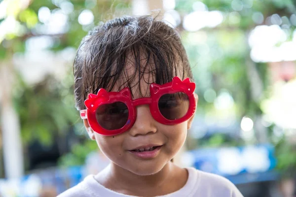 Porttrait Asiático Bebé Parque Infantil —  Fotos de Stock