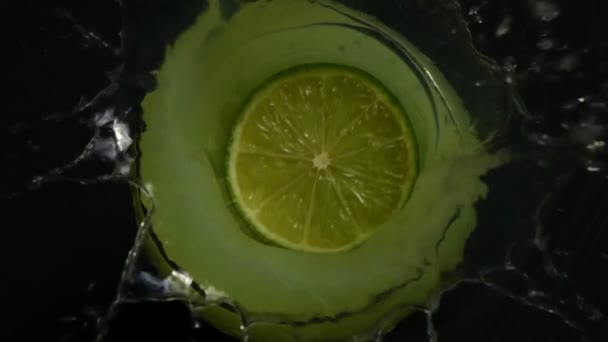 Лимонні Бризки Повільний Рух — стокове відео