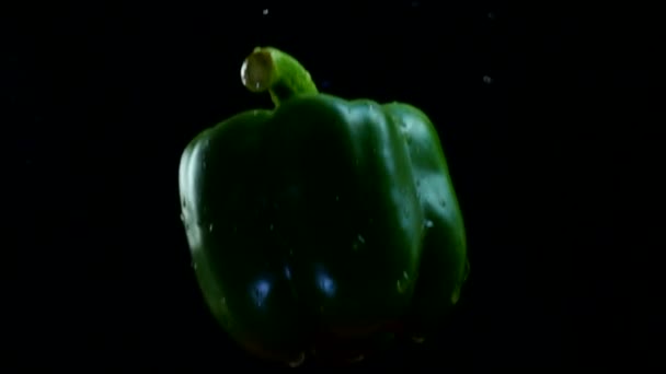 Paprika Spetterend Slowmotion — Stockvideo