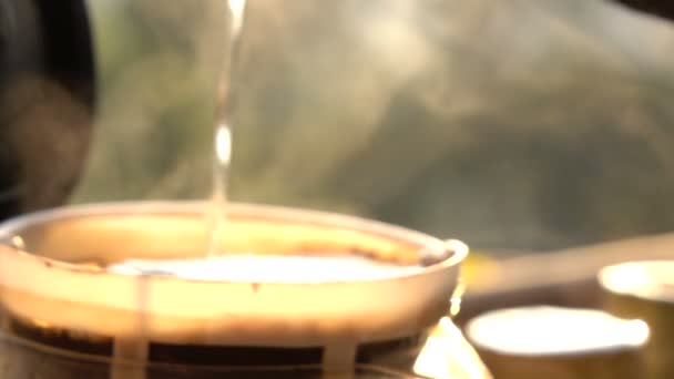 Kahve Damla Ağır Çekim — Stok video