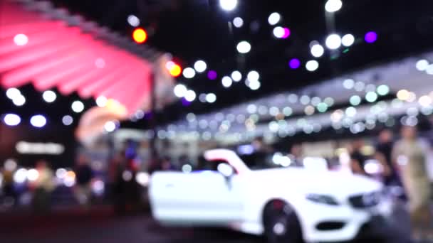 Blur Car Motor Show Exhibition — Stock Video