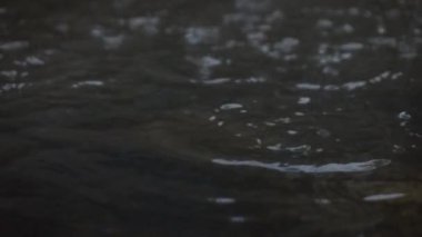 Düşen ağır çekimde yağmur yağıyor.